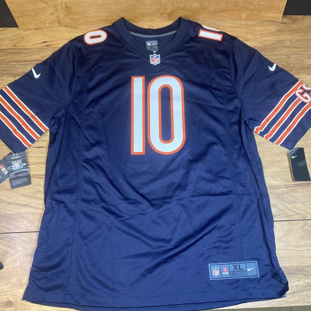New NFL Chicago‎ Bears MITCH TRUBISKY #10 Men's Size XL Nike On Field Jersey